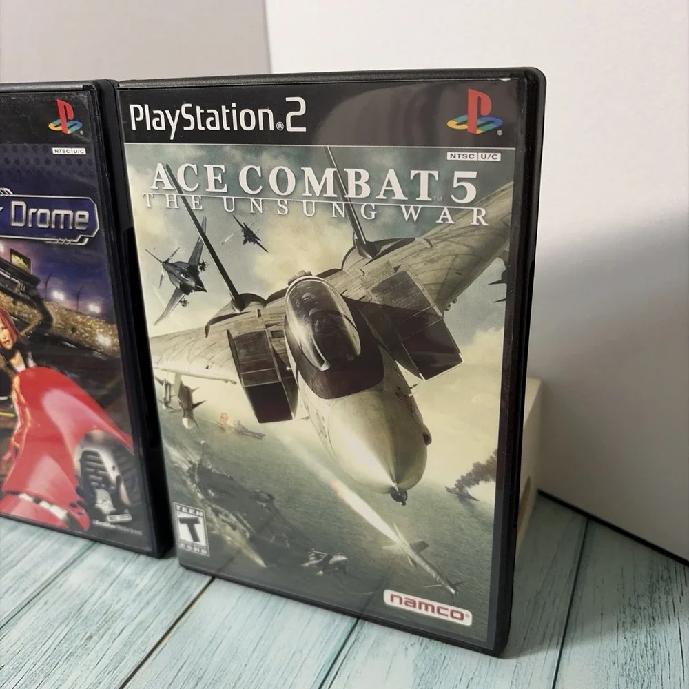 Ace Combat 5 The Unsung War & Power Drome Sony PlayStation 2 PS2 Bundle Games